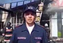 Магазин горел в Шымкенте: пожарные вынесли пять газовых баллонов