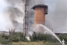 Автозаправка загорелась в Экибастузе (ВИДЕО)