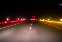 Световозвращатели устанавливают на казахстанских дорогах