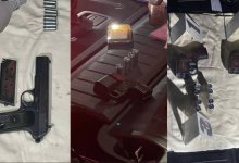 Пистолеты, патроны и нож нашли в автомобиле алматинцев