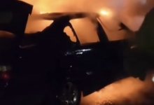 Автомобиль загорелся в Усть-Каменогорске (ВИДЕО)