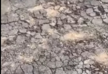 Асфальт, который ждали 10 лет, развалился за два дня в Каскелене (ВИДЕО)