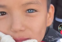 Юный казахстанец с необычной внешностью стал звездой соцсетей