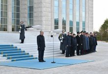 Токаев принял участие в церемонии поднятия Государственного флага (ВИДЕО)