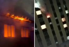 Два крупных пожара за ночь произошли в Шымкенте (ВИДЕО)