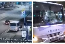 Мужчина пинал автобус и разбил лобовое стекло в Астане (ВИДЕО)