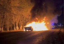 Две машины сгорели на трассе Алматы – Коргас