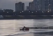 Подросток провалился под тонкий лед в Астане (ВИДЕО)