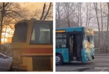 Семь человек пострадали при столкновении автобусов в Караганде (ВИДЕО)