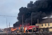 Прицеп с газовыми баллонами сгорел в Хромтау (ВИДЕО)