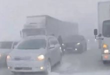 ДТП с участием восьми машин произошло в курортной зоне Бурабай (ВИДЕО)