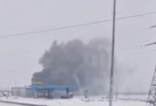 Кочегарка гостиницы загорелась в Щучинске (ВИДЕО)