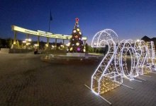 Сгоревшую елку восстановили в Таразе