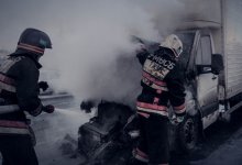 Машина сгорела вместе с водителем в Павлодаре