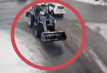 Пьяный тракторист чистил снег на дорогах Кокшетау