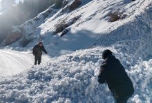 Самопроизвольный сход снежных лавин произошел в горах Алматы