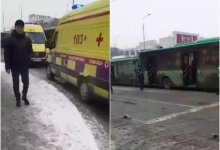 В ДТП с тремя автобусами в Алматы пострадали 17 человек