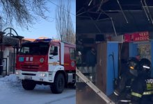 Торговый дом горел в Семее (ВИДЕО)