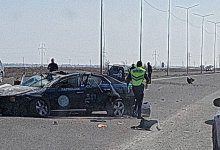 Полицейский разбил служебное авто в Актау (ВИДЕО)