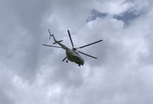 Вертолет привлекли для обследования горящего камыша в Атырауской области