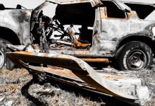 Два авто загорелись после ДТП под Атырау. Погиб водитель