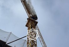 Кабина башенного крана горела в Астане