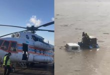 Вертолет отправили на спасение людей в Костанайской области (ВИДЕО)