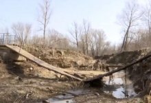 Мост обрушился на окраине Актобе