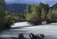 Мост обрушился в популярной туристической зоне ВКО