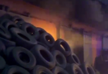 В Алматы горел цех по переработке шин