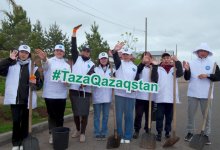 «Таза Қазақстан»: молодежь АНК посадила деревья в Астане