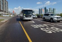 Автобусные полосы открыты для всех автомобилей в Астане