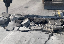 На трассе рядом с границей РФ вздулся асфальт