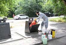Санитарную обработку мусорных площадок провели в Алматы