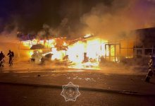 В одном из рынков Шымкента произошел крупный пожар