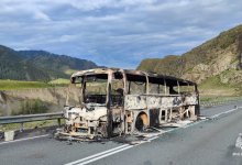 Следовавший из Казахстана в Монголию автобус сгорел в России