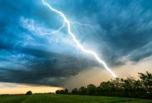 Молния ударила в людей в Подмосковье