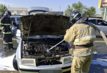 Из-за короткого замыкания загорелся автомобиль в Астане