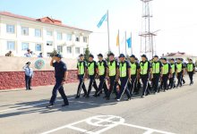 Общегарнизонный развод провели полицейские Астаны