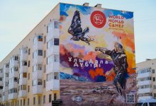Новый мурал "Бүркітші" появился в Астане