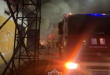 Пожар произошел на стадионе в Астане (ВИДЕО)