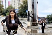 Ямы, выбоины, трещины: жительница Семея через TikTok показала плохие дороги