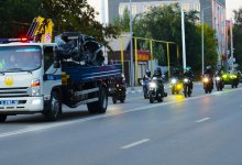 Разбитое авто с шумом прокатили по улицам Костаная