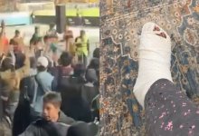 Многодетная алматинка сломала ногу во время матча Казахстан – Норвегия