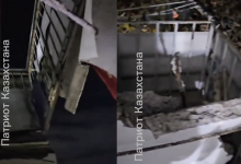 Женщина чудом спаслась при обрушении балкона в Астане