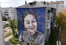 В Астане появился мурал в честь Куляш Байсеитовой