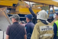 Мужчину зажал грузовик в Талдыкоргане (ВИДЕО)