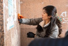 Молодежные активисты Народного штаба инициировали уборку агитационных плакатов