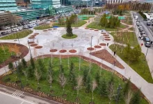 Зеленый оазис в центре города: пустырь превратили в уютный сквер в Астане