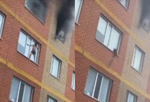 Дети прыгнули из окна, спасаясь от пожара в ЗКО (ВИДЕО)